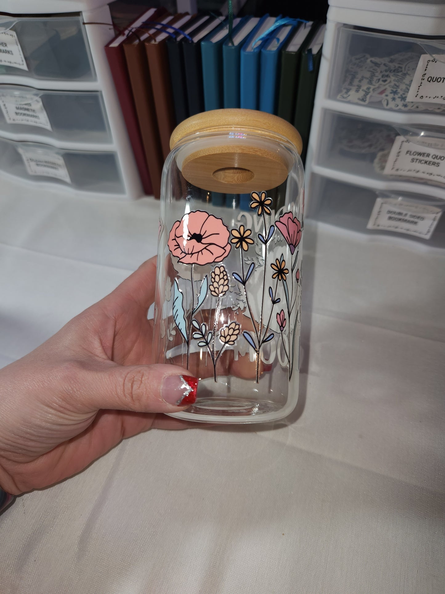 Reading Helps You Bloom Glass Tumbler
