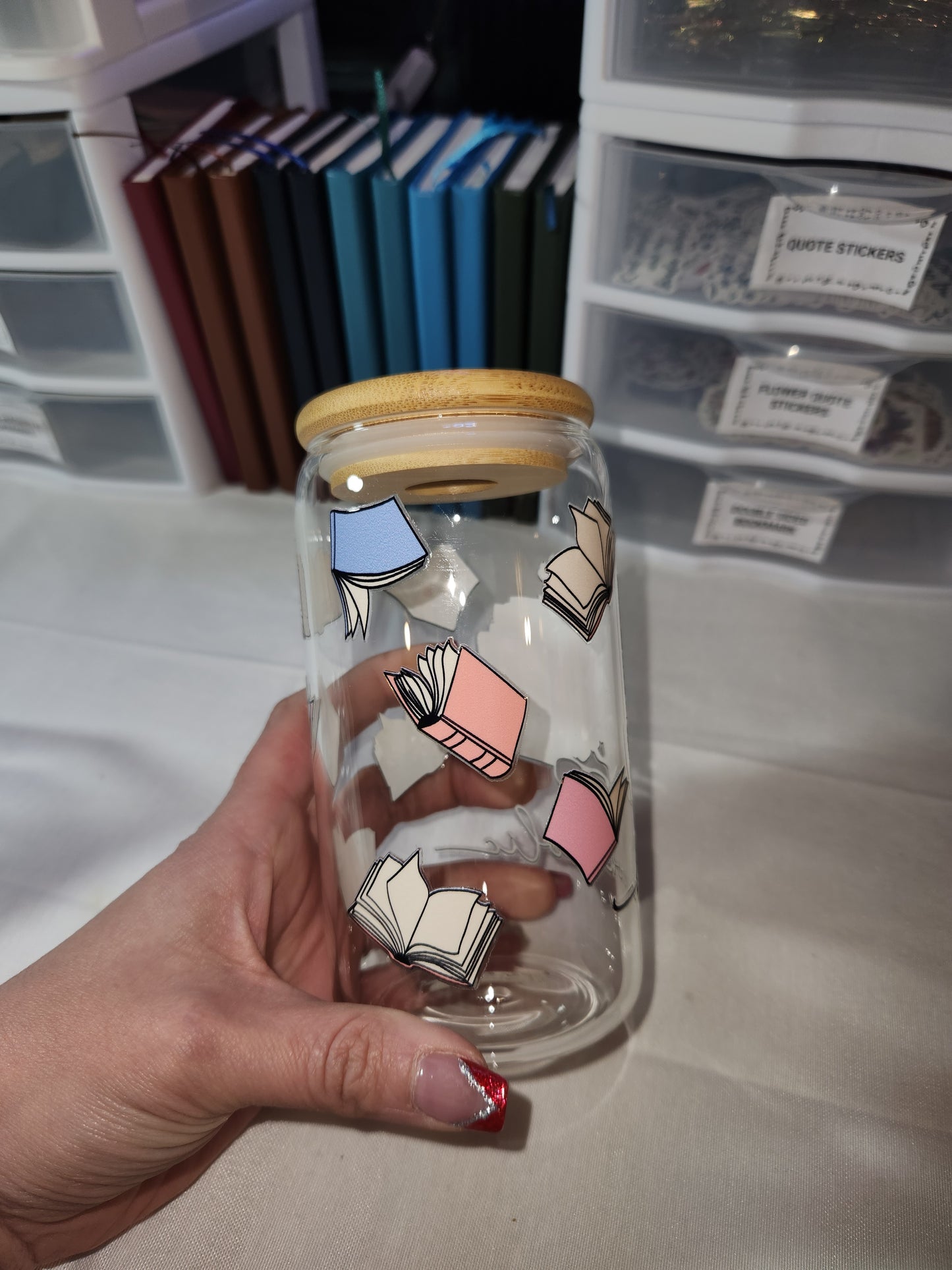 Bookaholic Glass Tumbler