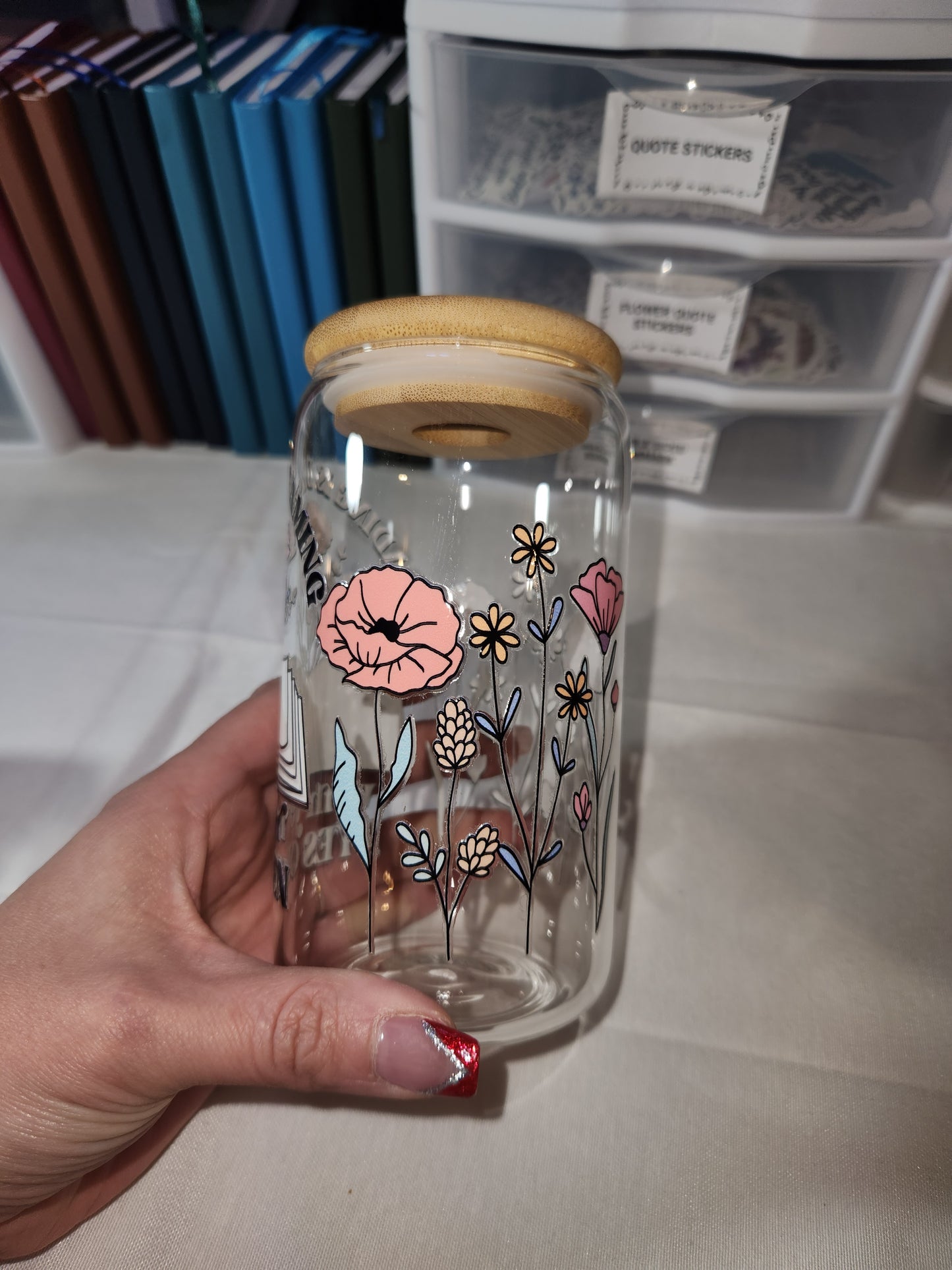 Reading is Dreaming Glass Tumbler
