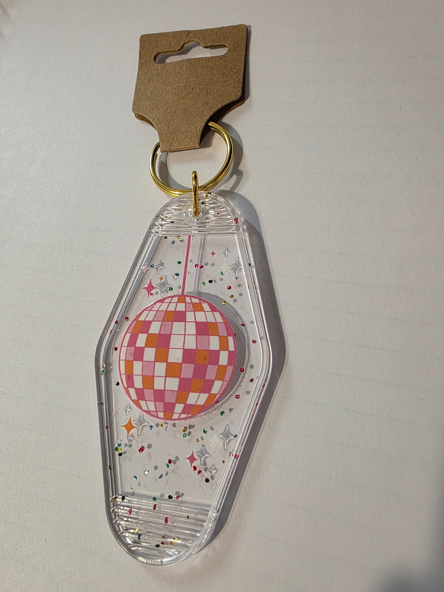 Disco Ball Glitter Keychain