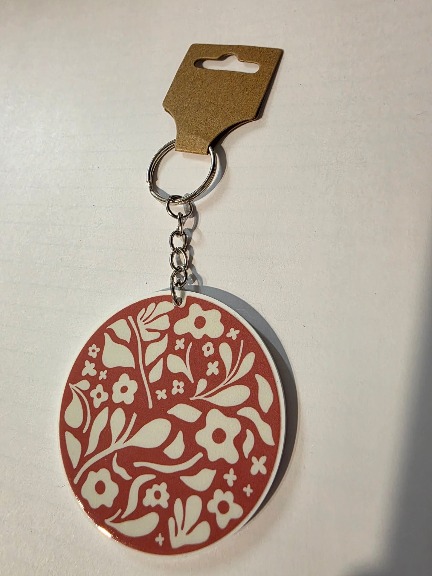 Bronze Vintage Flowers Keychain