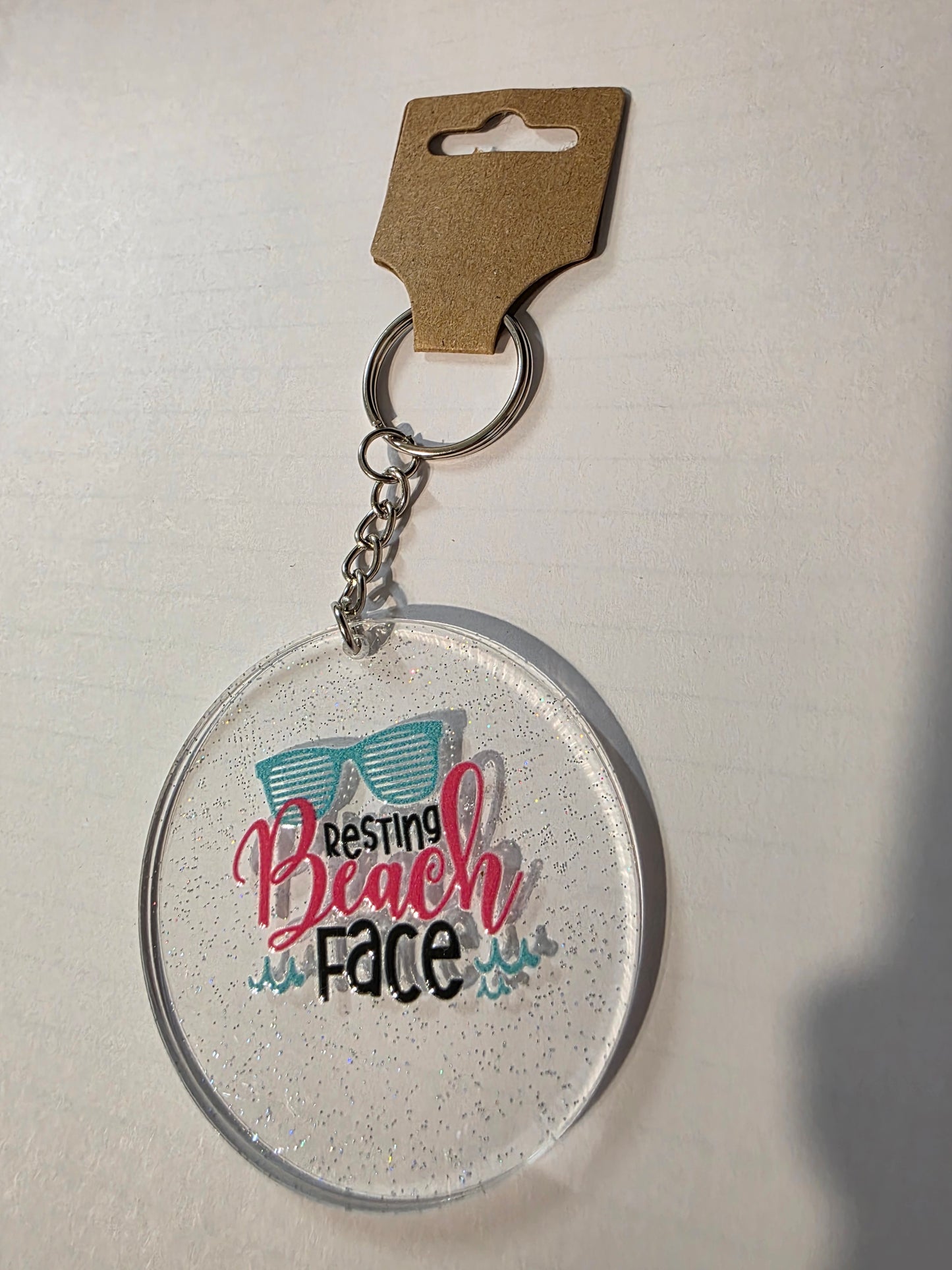 Resting Beach Face Keychain