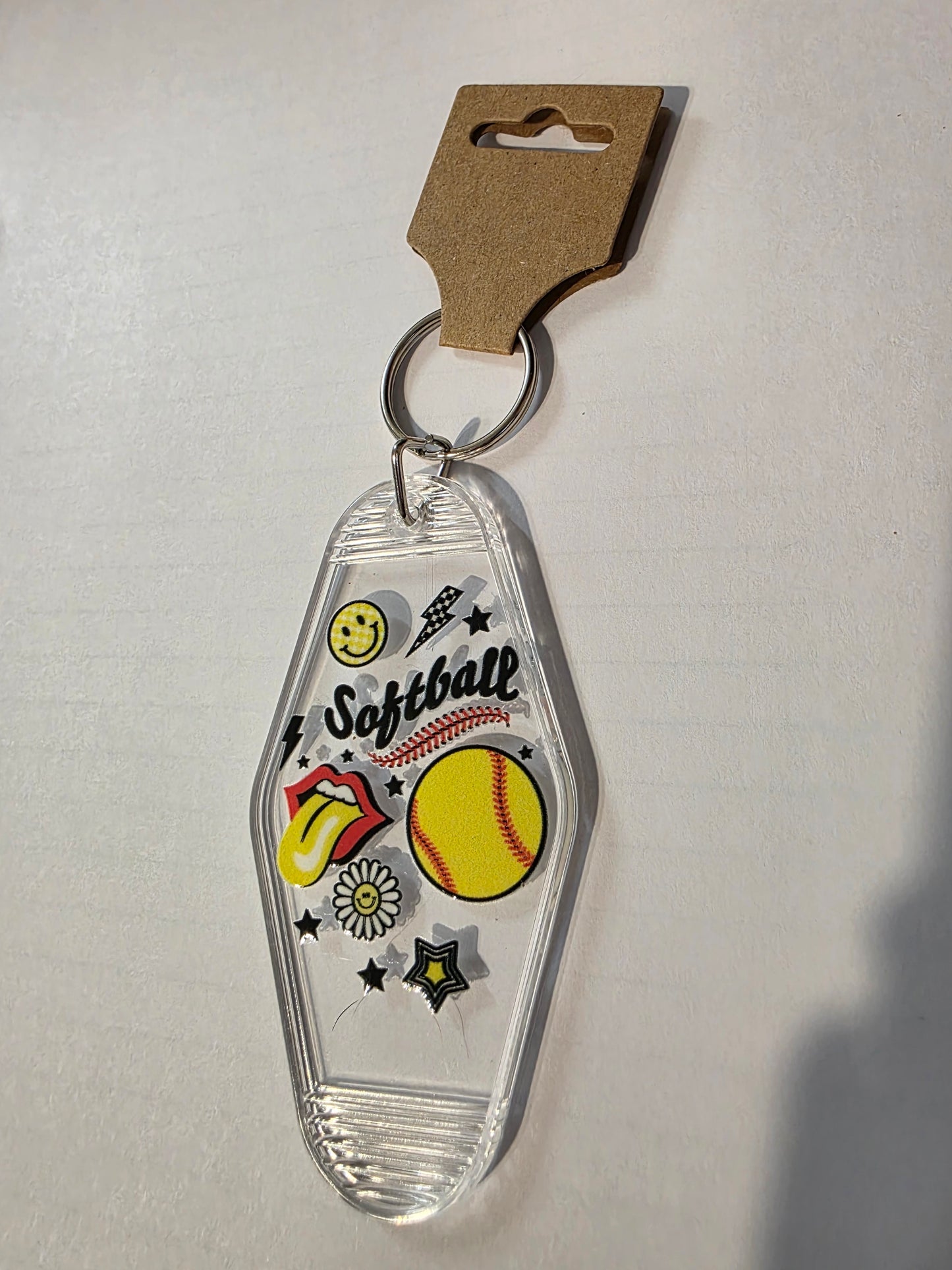 Softball Keychain