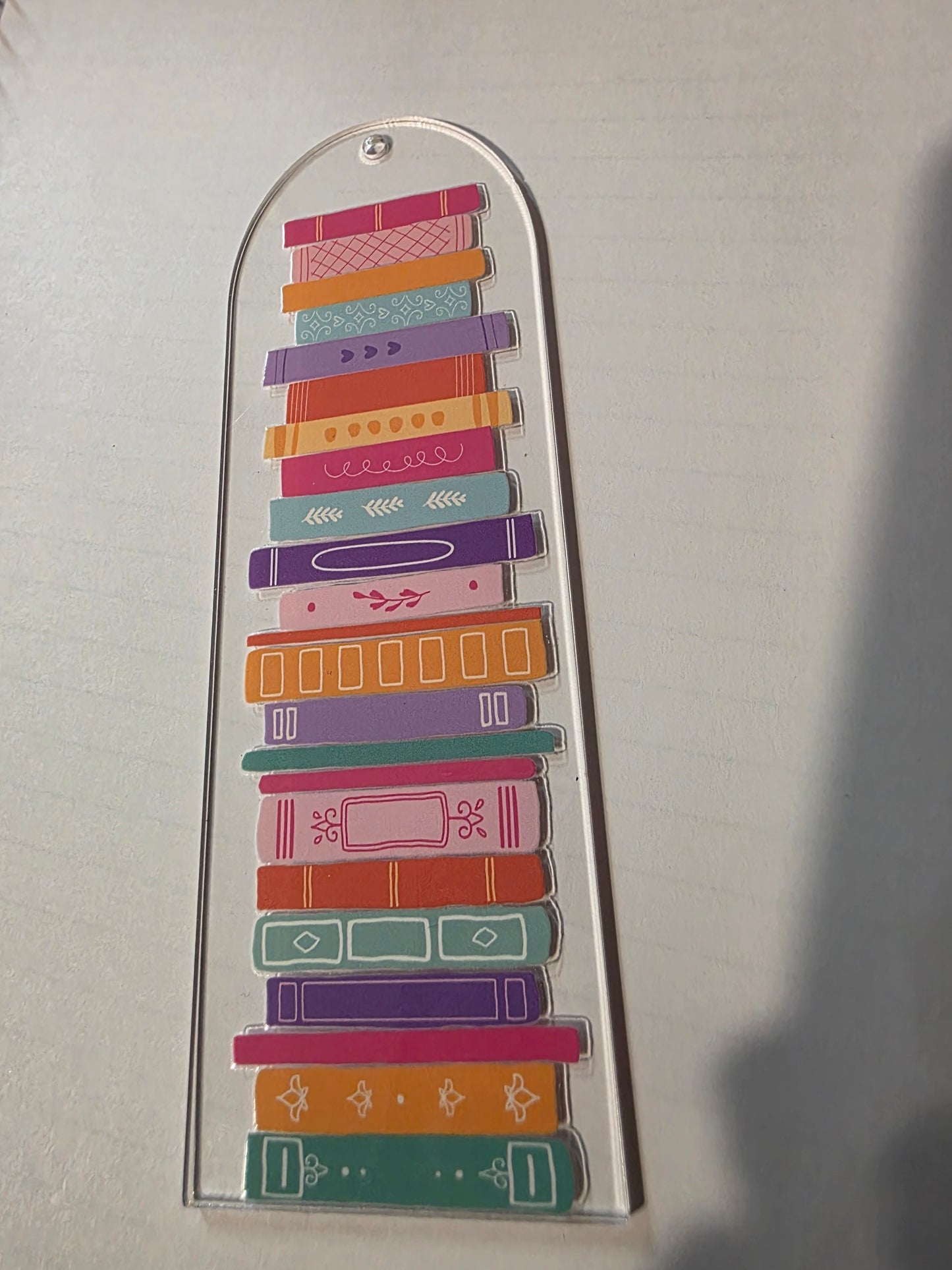 Stack O' Books Acrylic Bookmark