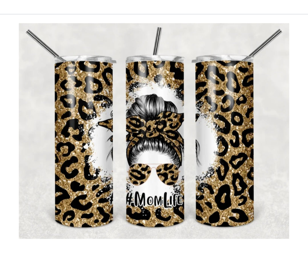 Mom Life Cheetah Tumbler