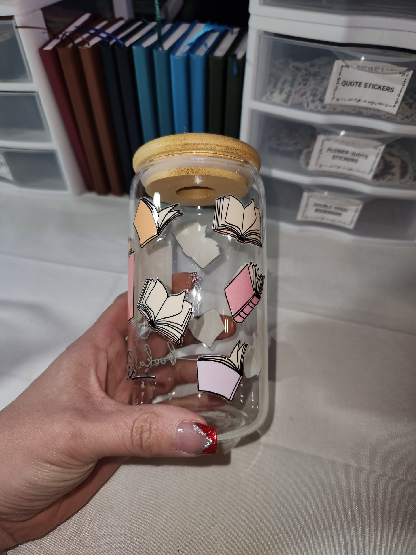 Bookaholic Glass Tumbler