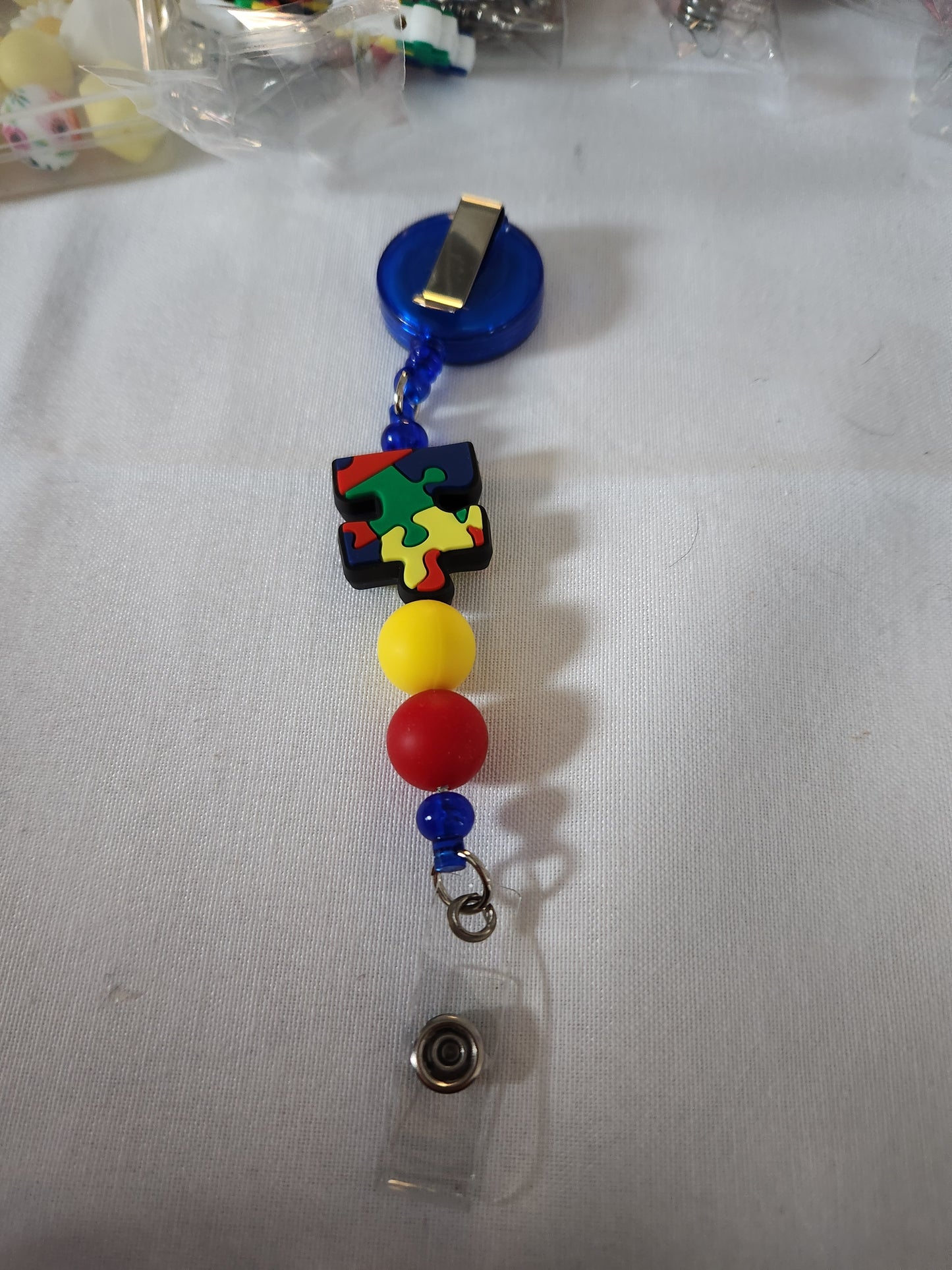 Beaded Badge Reel