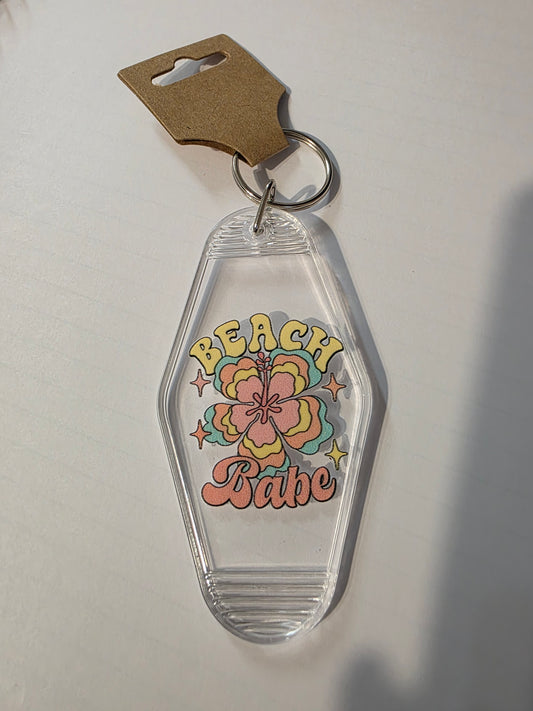 Beach Babe Motel Keychain