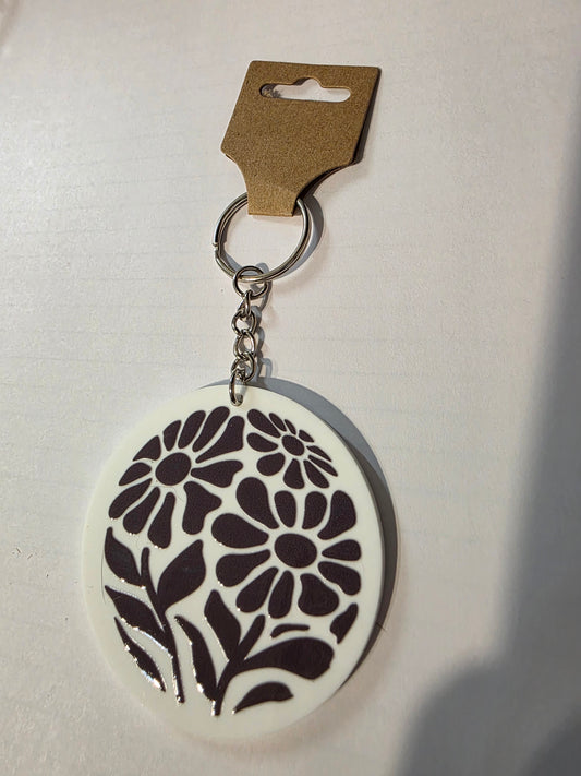 Black Vintage Flower Keychain (Copy)