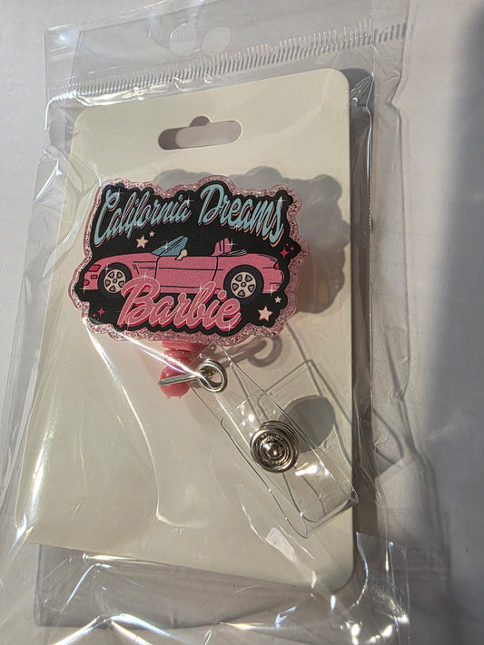 California Barbie Badge Reel