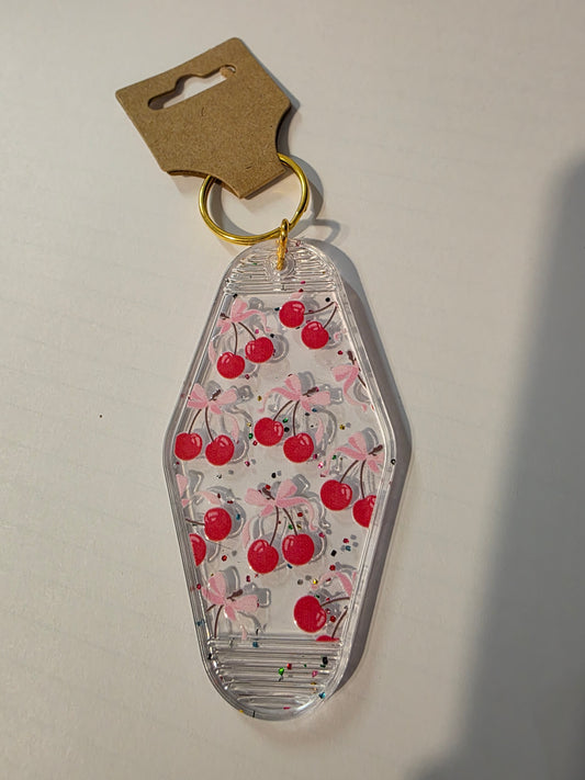 Cherries & Bows Keychain