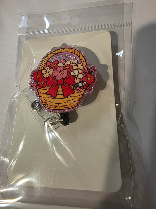 Flower Basket Badge Reel