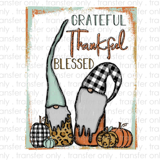 Grateful Thankful Blessed Gnomes T Shirt