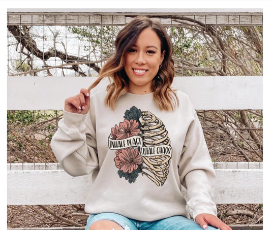 Inhale Peace Exhale Chaos Sweatshirt