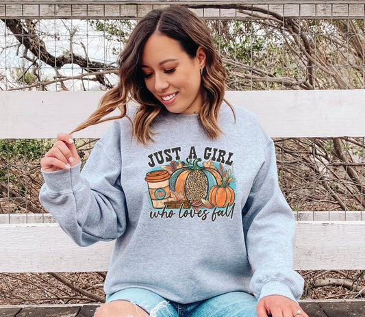 Just A Girl Who Loves Fall Sweatshirt