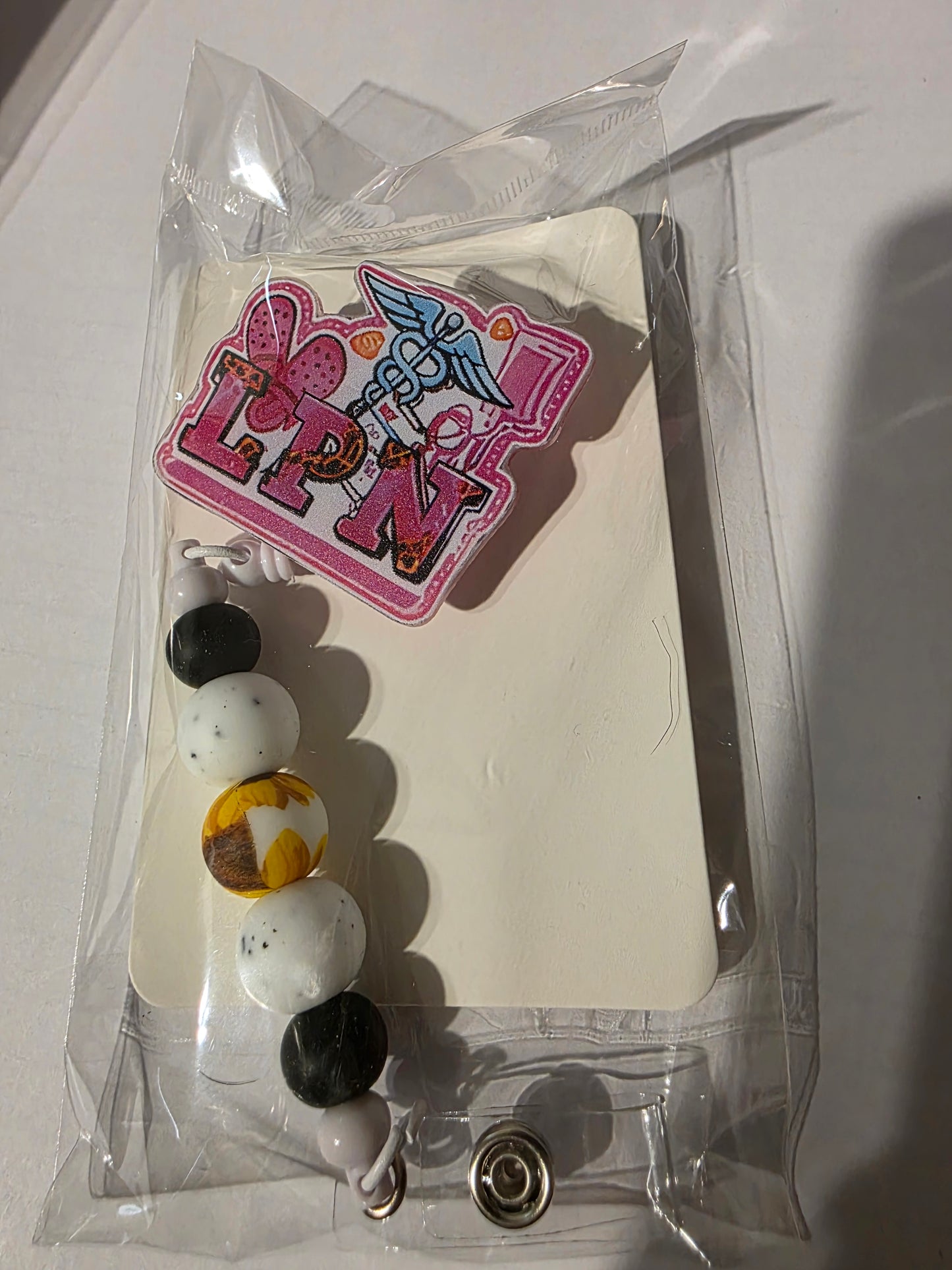 LPN Beaded Badge Reel
