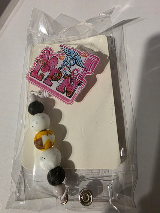 LPN Beaded Badge Reel
