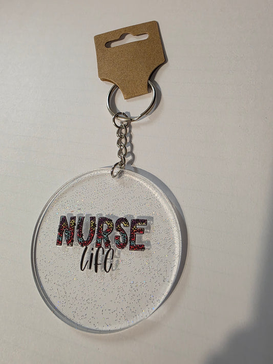 Nurse Life Round Keychain