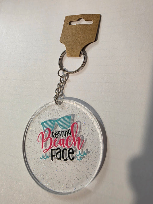Resting Beach Face Keychain