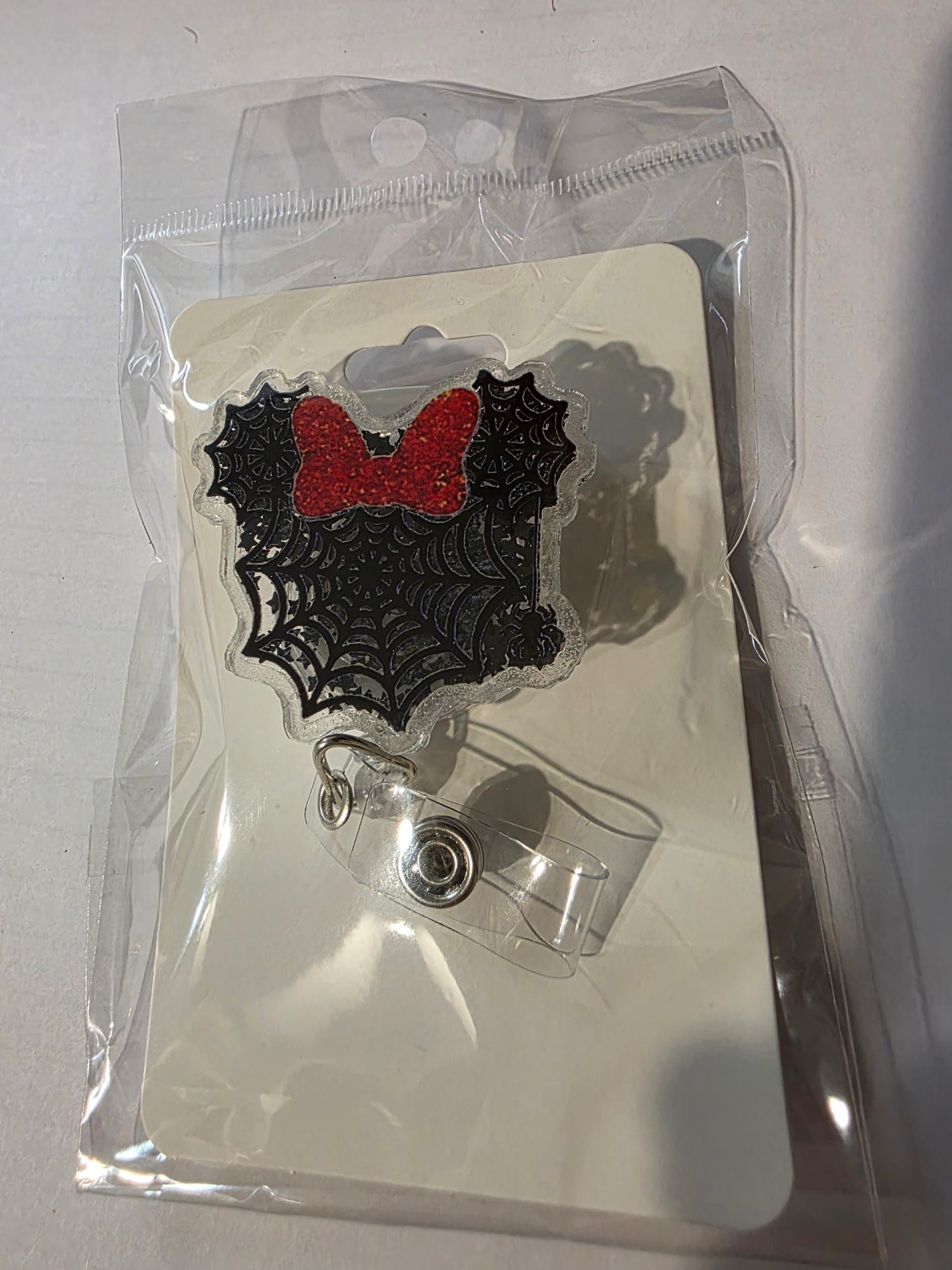 Spiderweb Mouse Badge Reel