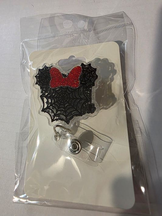 Spiderweb Mouse Badge Reel