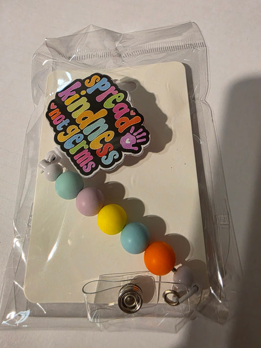 Spread Kindness Beaded Badge Reel