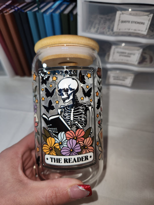 The Reader Card Glass Tumbler