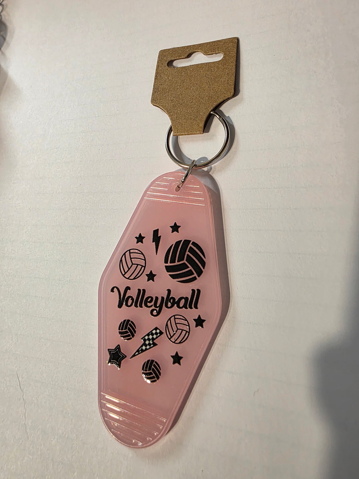 Volleyball (Pink) Keychain